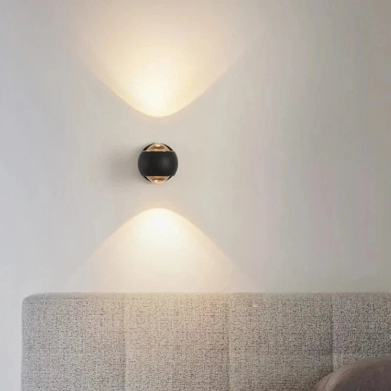 Verthara LED Wall Light With Rotatable Design – Modern - Frosted Metal - Acrylic Lens - Up/Down Lighting - Nordic Style