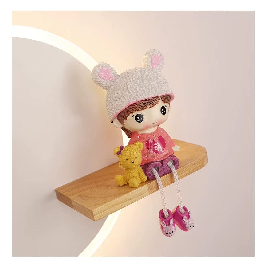 Verthara LED Wall Light With Unicorn Design – Wall-Mounted - Night Light - Ceramic - Kid's Room Decoration - Warm Glow - Colourful Accents