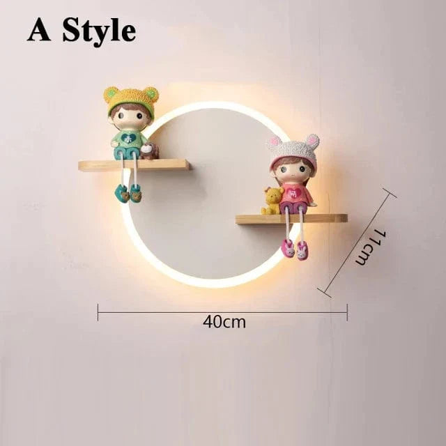 Verthara LED Wall Light With Unicorn Design – Wall-Mounted - Night Light - Ceramic - Kid's Room Decoration - Warm Glow - Colourful Accents Cool White(5500-7000K) / A Style