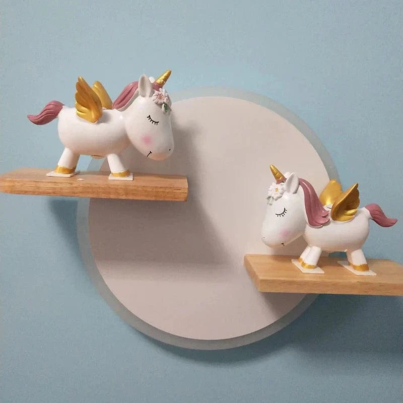 Verthara LED Wall Light With Unicorn Design – Wall-Mounted - Night Light - Ceramic - Kid's Room Decoration - Warm Glow - Colourful Accents