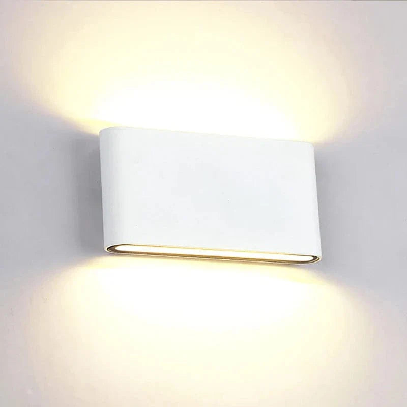 Verthara LED Wall Light With Up/Down Mount – Waterproof - Adjustable Colour Temperature - Aluminium - Modern Design - Indoor/Outdoor Use Cool White (5500-7000K) / White / 175x90x28mm 12W