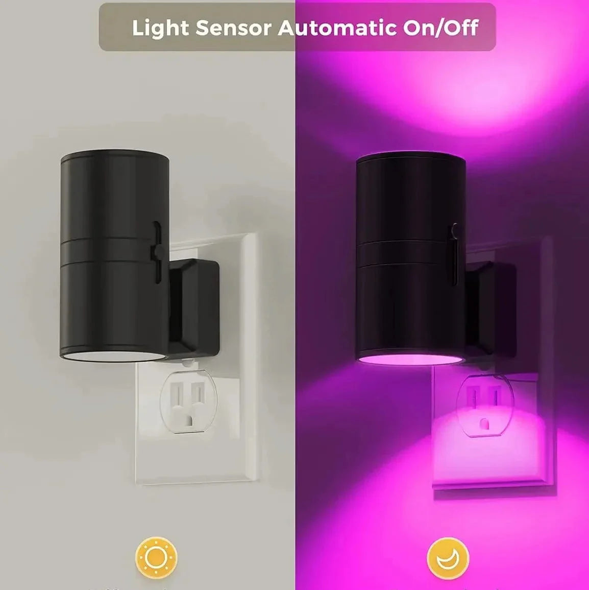 Verthara LED Wall Night Light With Plug-In Design – Sensor Activated - Remote Control - 16 Colour Options - Ideal For Bedroom Decor