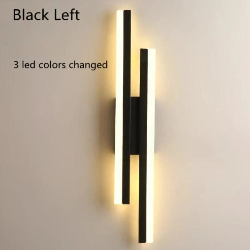 Verthara LED Wall Sconce With Acrylic Lampshade – Indoor Wall Light - Modern Copper Design - Adjustable Colour Temperature - Gold/Black Finish Tri-color / Black left