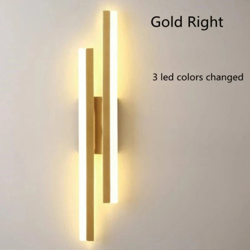 Verthara LED Wall Sconce With Acrylic Lampshade – Indoor Wall Light - Modern Copper Design - Adjustable Colour Temperature - Gold/Black Finish Tri-color / Gold right