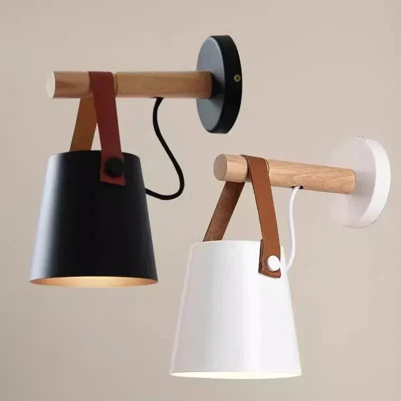 Verthara LED Wall Sconce With Adjustable Light Colour – Nordic Design - Wooden and Iron - Ideal For Indoor Use - Modern Style - Perfect For Bedroom and Living Room