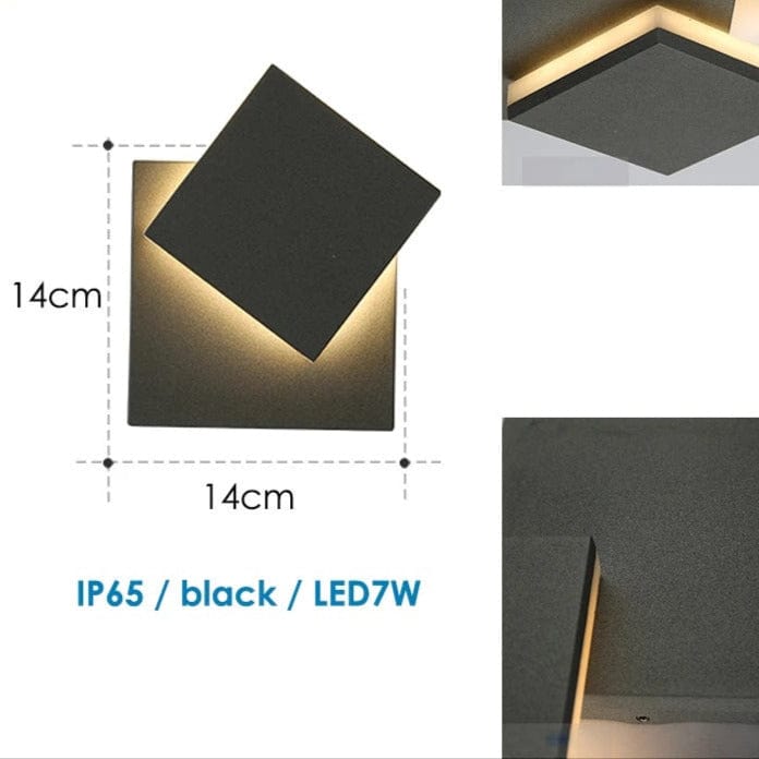 Verthara LED Waterproof Outdoor Wall Lamp with 360° Rotation – Modern Exterior Wall Light for Gardens and Doorways