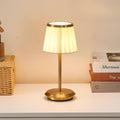 Verthara Luxury Pleated Rechargeable Table Lamp