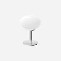 Verthara Macaron Glass Table Lamp - Corded - Trichromatic Dimming - Eye Protection - Modern Design - Stylish Bedroom Lamp - E27 Bulb Compatible USB / White C