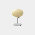 Verthara Macaron Glass Table Lamp - Corded - Trichromatic Dimming - Eye Protection - Modern Design - Stylish Bedroom Lamp - E27 Bulb Compatible USB / Cream Color C
