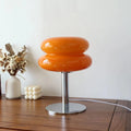 Verthara Macaron Glass Table Lamp - Corded - Trichromatic Dimming - Eye Protection - Modern Design - Stylish Bedroom Lamp - E27 Bulb Compatible