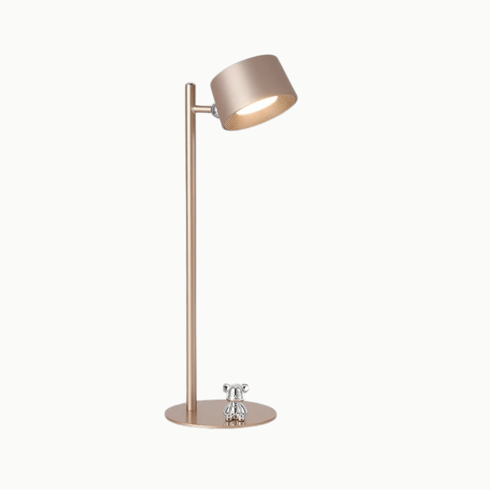 Verthara Magnetic Mount LED Desk Lamp – Rechargeable - Rotatable - Minimalist - Modern Indoor Lighting - Ideal For Work And Study Rose gold
