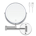 Verthara Make-Up Mirror with Light - Rechargeable Make-up Mirror with Light Silver