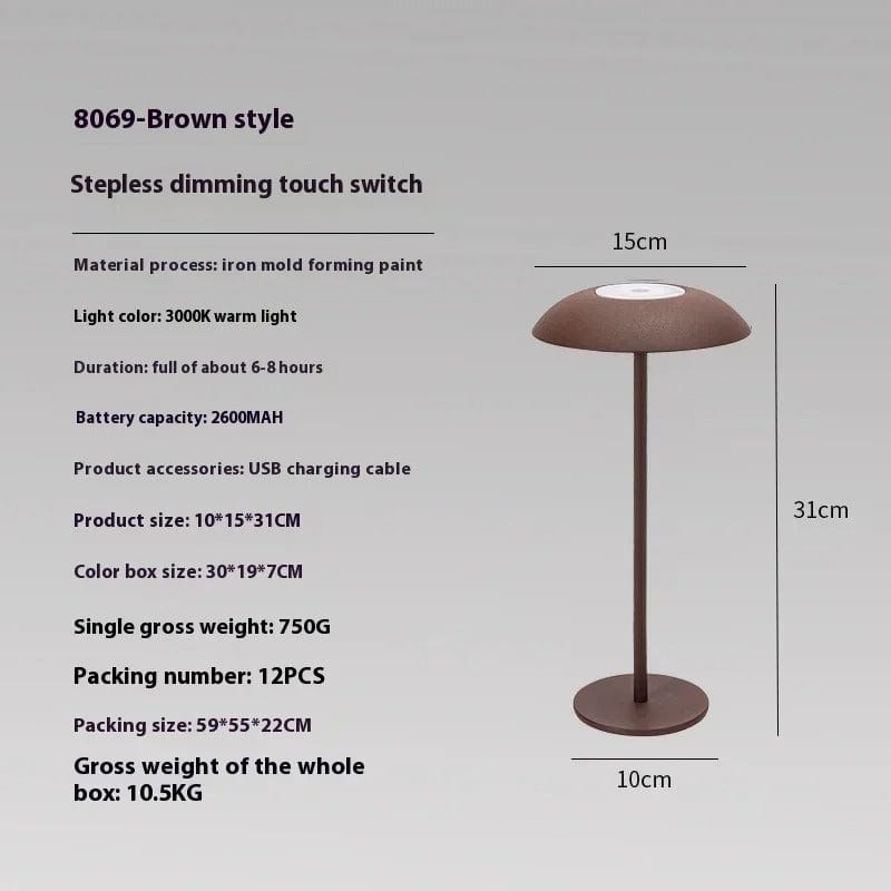 Verthara Matte Elegance Rechargeable Table Lamp