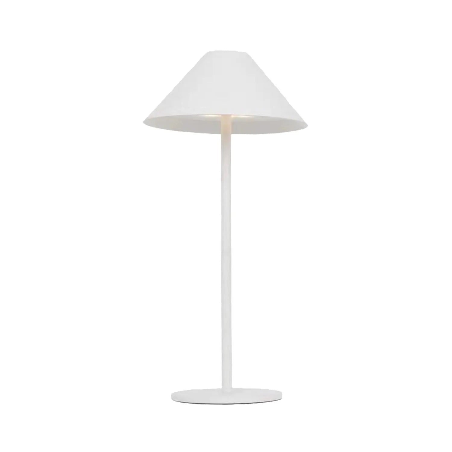 Verthara Minimal Cone Rechargeable Table Lamp White