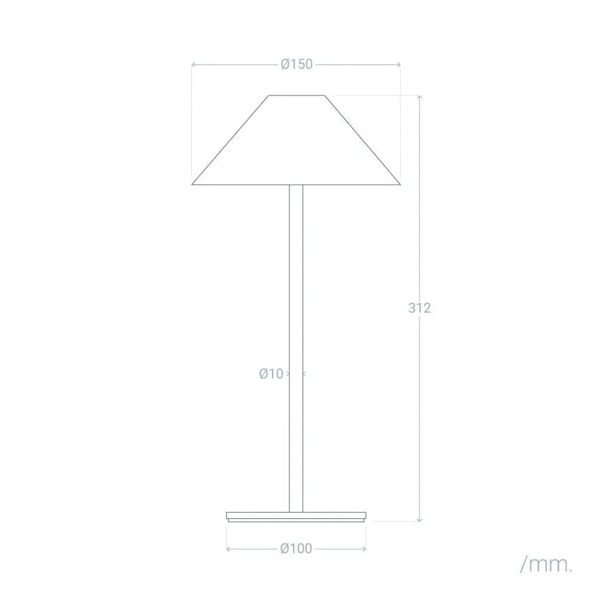 Verthara Minimal Cone Rechargeable Table Lamp