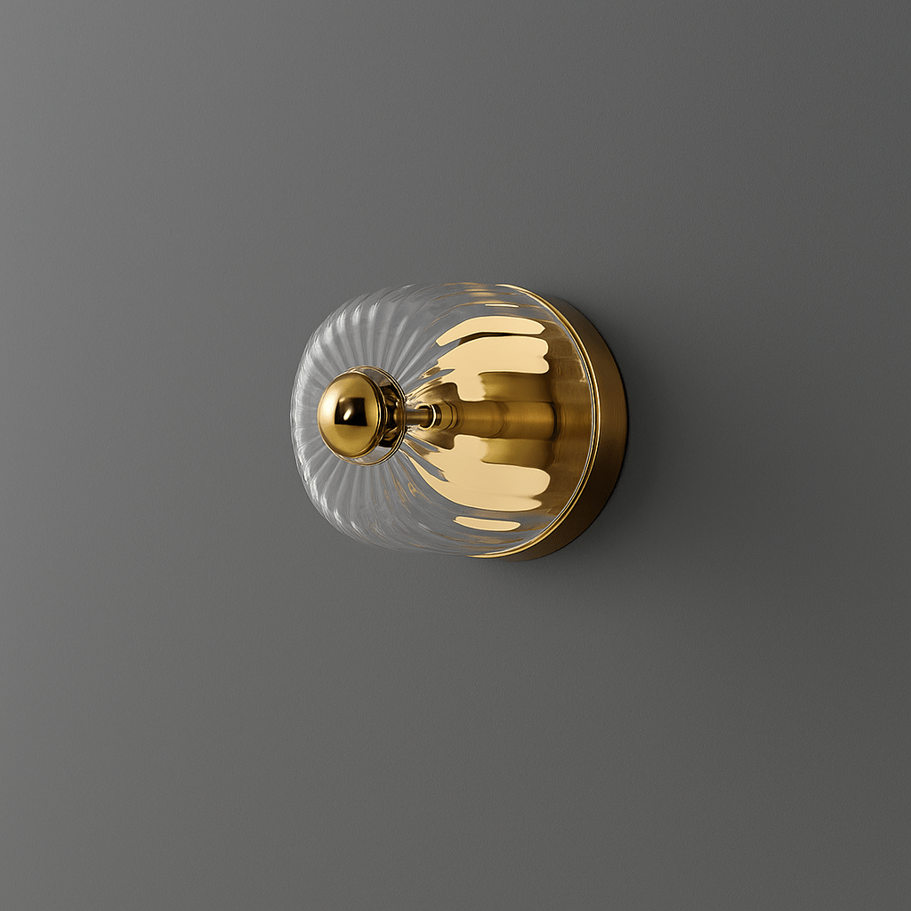 Verthara Modern Bauhaus Glass Wall Lamp Gold / Warm White (2700-3500K)
