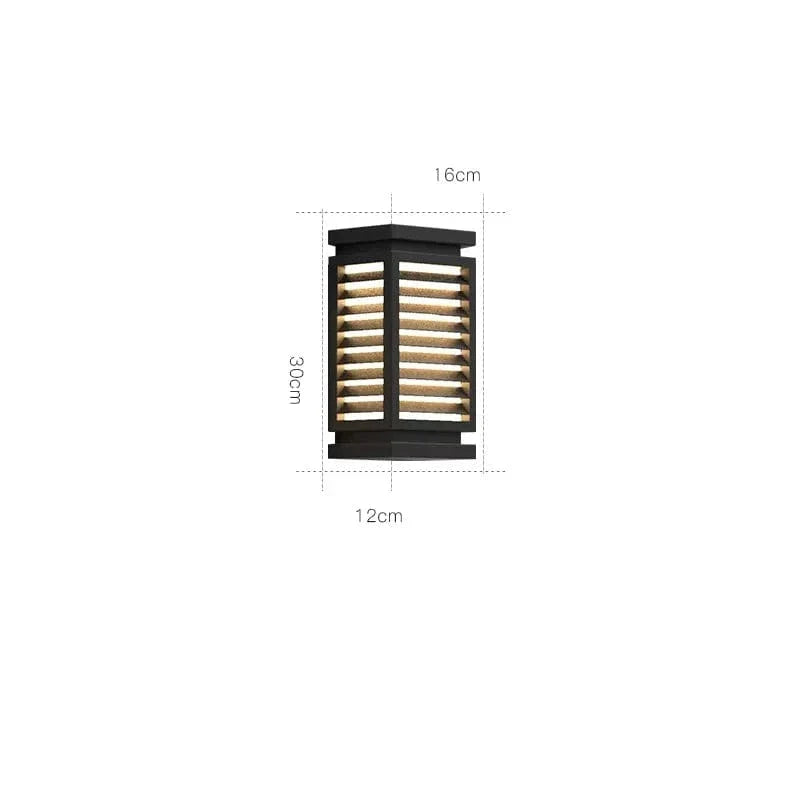 Verthara Modern Black Outdoor Wall Light Fixture – Waterproof LED Cubical Sconce for Garage and Pathway