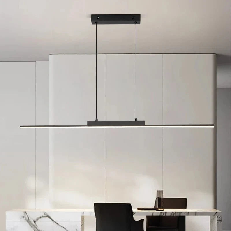 Verthara Modern Black Pendant Light With Adjustable Height – Minimalist Design - Aluminium and Silicone - Ideal for Kitchen and Dining Room Tricolor