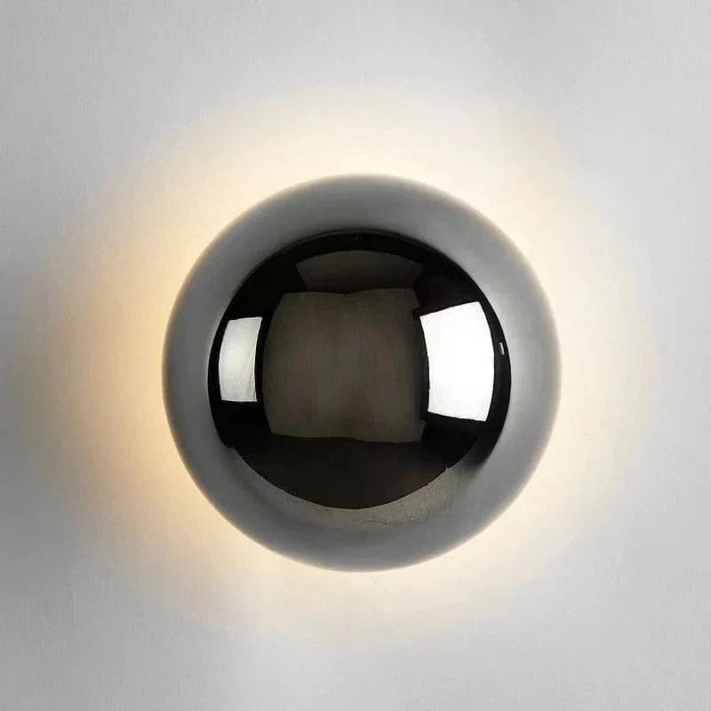 Verthara Modern Circular Wall Lamp - Hardwired - Minimalist Design - Plated Silver Finish - Indoor Use - Ideal For Corridor And Bedside Lighting Cool White(5500-7000K) / Silver / 10CM