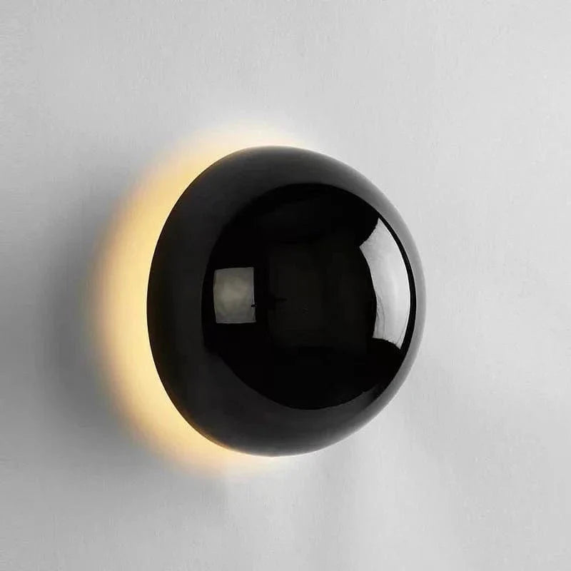 Verthara Modern Circular Wall Lamp - Hardwired - Minimalist Design - Plated Silver Finish - Indoor Use - Ideal For Corridor And Bedside Lighting Nature White(3500-5500K) / Black / 16CM