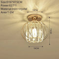 Verthara Modern Flush Mount Ceiling Light Fixture – K9 Crystal - LED Compatible - Elegant Design - Indoor Use - Polished Chrome Finish Gold-A