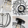 Verthara Modern Flush Mount Ceiling Light Fixture – K9 Crystal - LED Compatible - Elegant Design - Indoor Use - Polished Chrome Finish