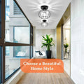 Verthara Modern Flush Mount Ceiling Light Fixture – K9 Crystal - LED Compatible - Elegant Design - Indoor Use - Polished Chrome Finish