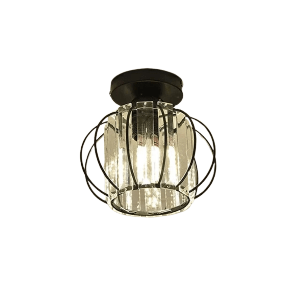 Verthara Modern Flush Mount Ceiling Light Fixture – K9 Crystal - LED Compatible - Elegant Design - Indoor Use - Polished Chrome Finish Black-D