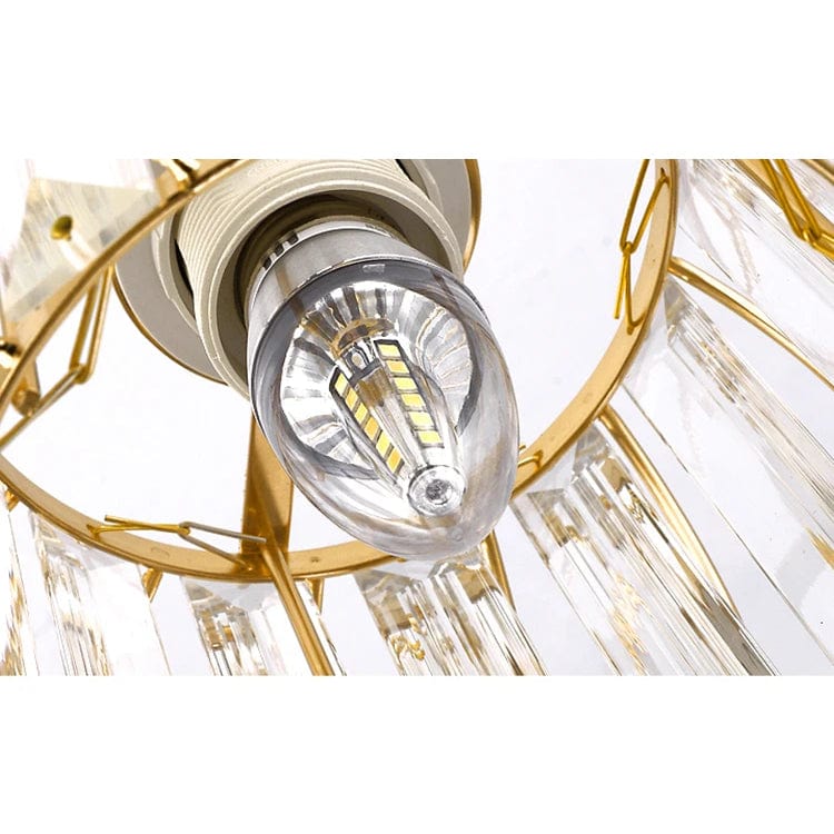 Verthara Modern Flush Mount Ceiling Light Fixture – K9 Crystal - LED Compatible - Elegant Design - Indoor Use - Polished Chrome Finish
