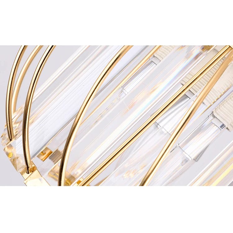 Verthara Modern Flush Mount Ceiling Light Fixture – K9 Crystal - LED Compatible - Elegant Design - Indoor Use - Polished Chrome Finish