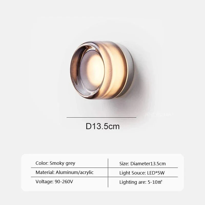Verthara Modern Glass Shade LED Wall Lamp