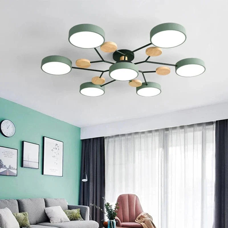 Verthara Modern LED Chandelier - Indoor Lighting - Adjustable Colour Temperature - Three Light Modes - Stylish Metal And Glass Design - 16cm Height