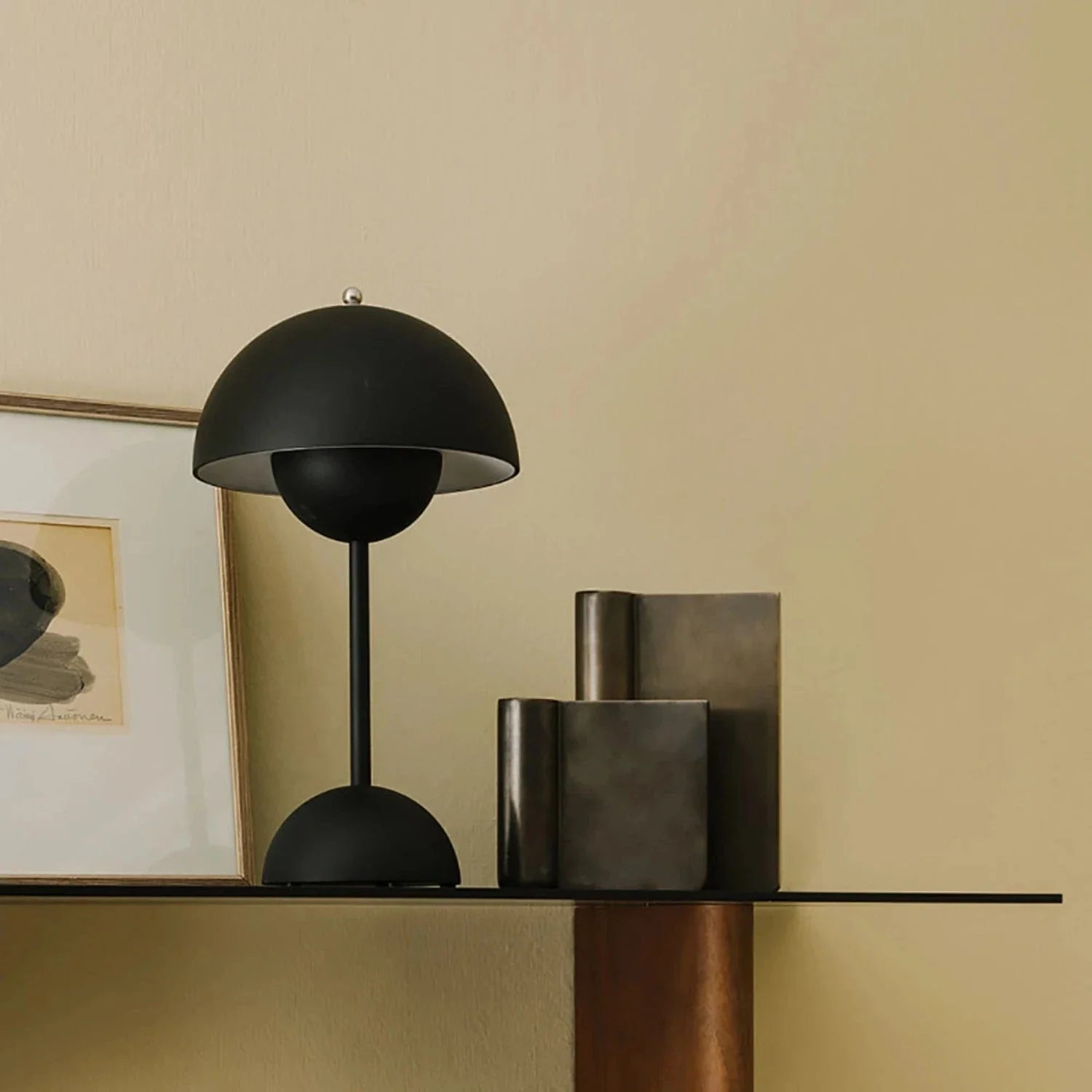 Verthara Modern LED Mushroom Rechargeable Table Lamp