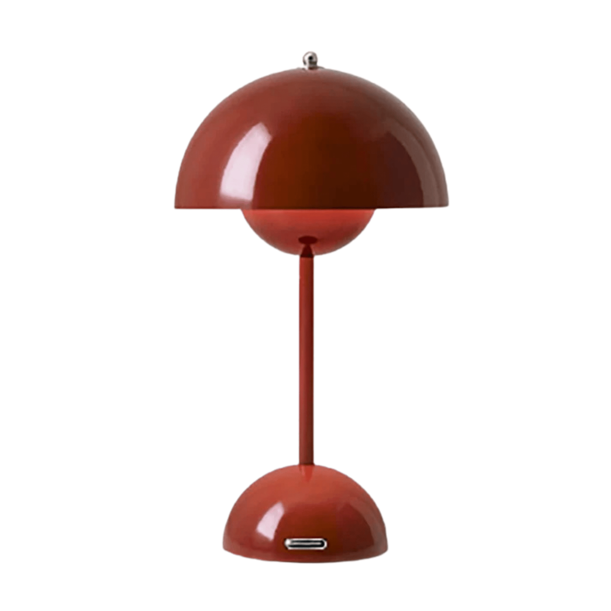 Verthara Modern LED Mushroom Rechargeable Table Lamp Red