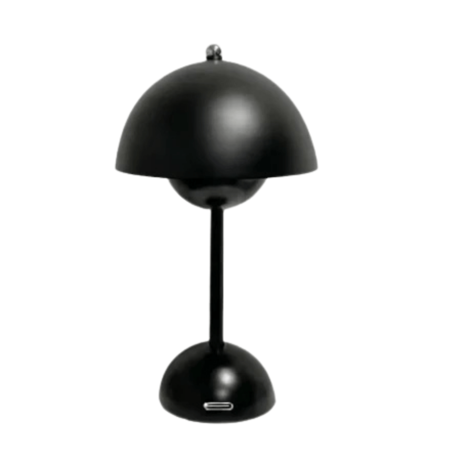 Verthara Modern LED Mushroom Rechargeable Table Lamp Black
