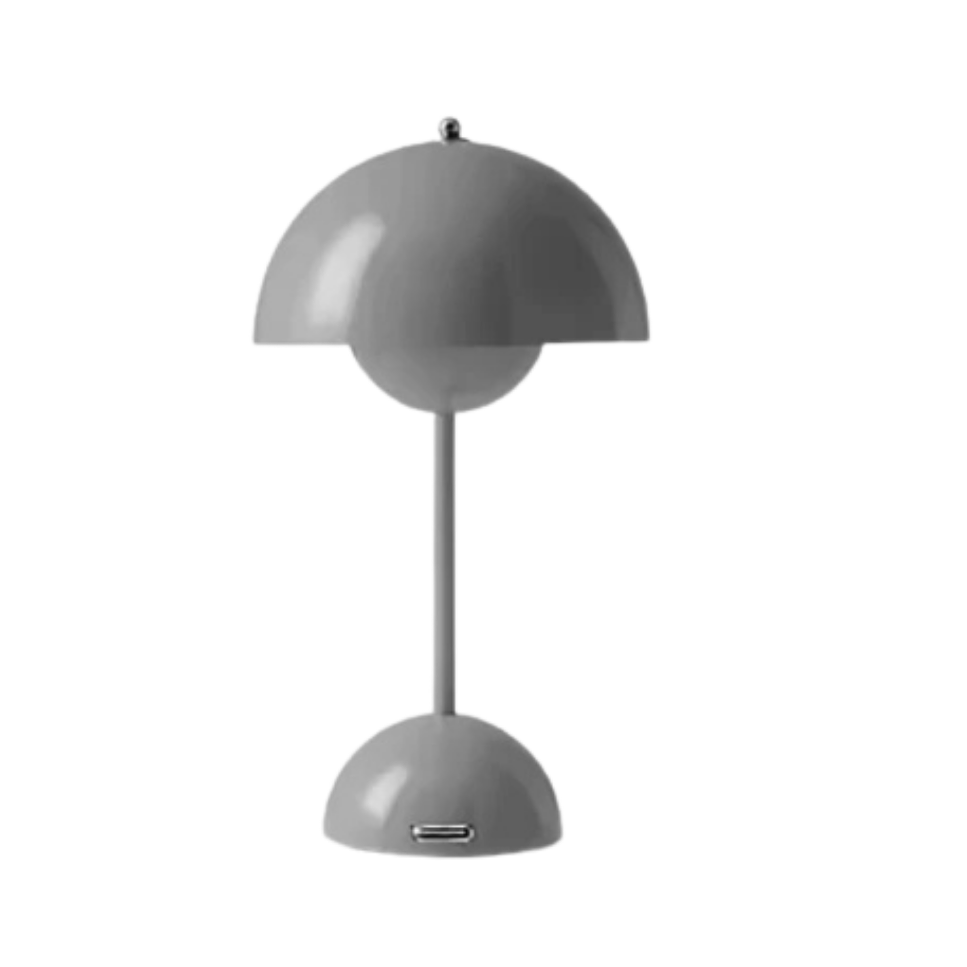 Verthara Modern LED Mushroom Rechargeable Table Lamp Gray