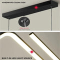 Verthara Modern LED Pendant Light - Adjustable Height - Dimmable - Black Aluminium - Cool/Warm/Neutral Tones - Indoor Lighting