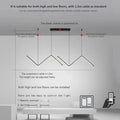 Verthara Modern LED Pendant Light - Adjustable Height - Dimmable - Black Aluminium - Cool/Warm/Neutral Tones - Indoor Lighting