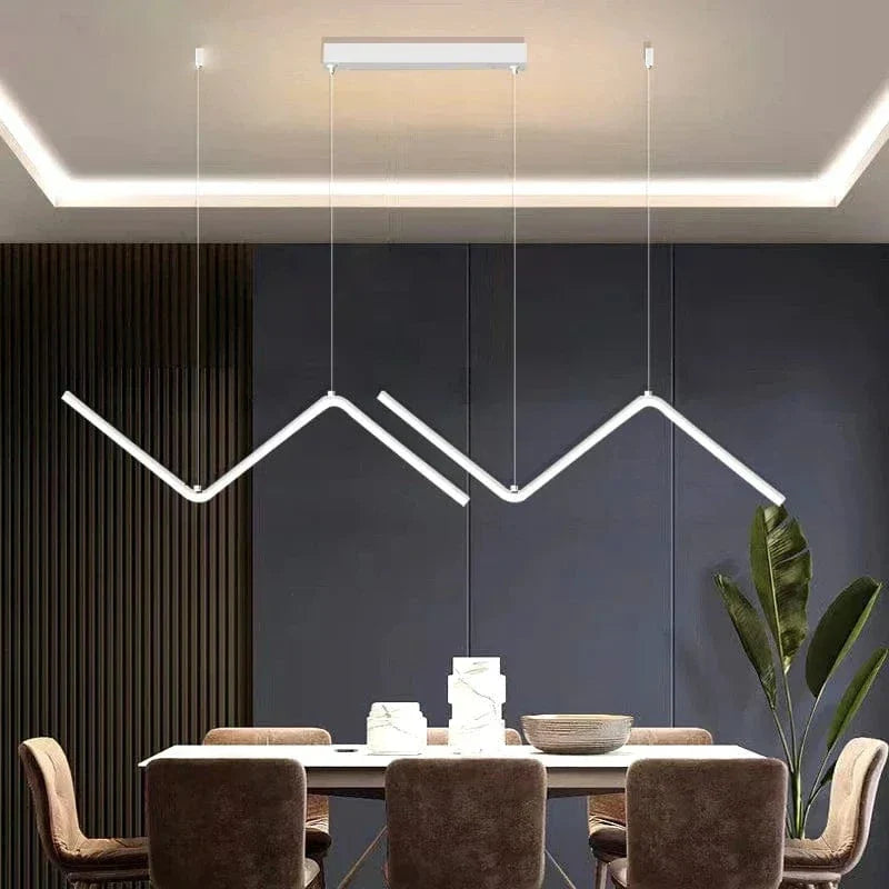 Verthara Modern LED Pendant Light - Adjustable Height - Dimmable - Black Aluminium - Cool/Warm/Neutral Tones - Indoor Lighting White / Stepless dimming-RC