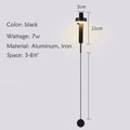 Verthara Modern LED Wall Lamps Rotatable Wall Sconce Black / warm white / LED 7w