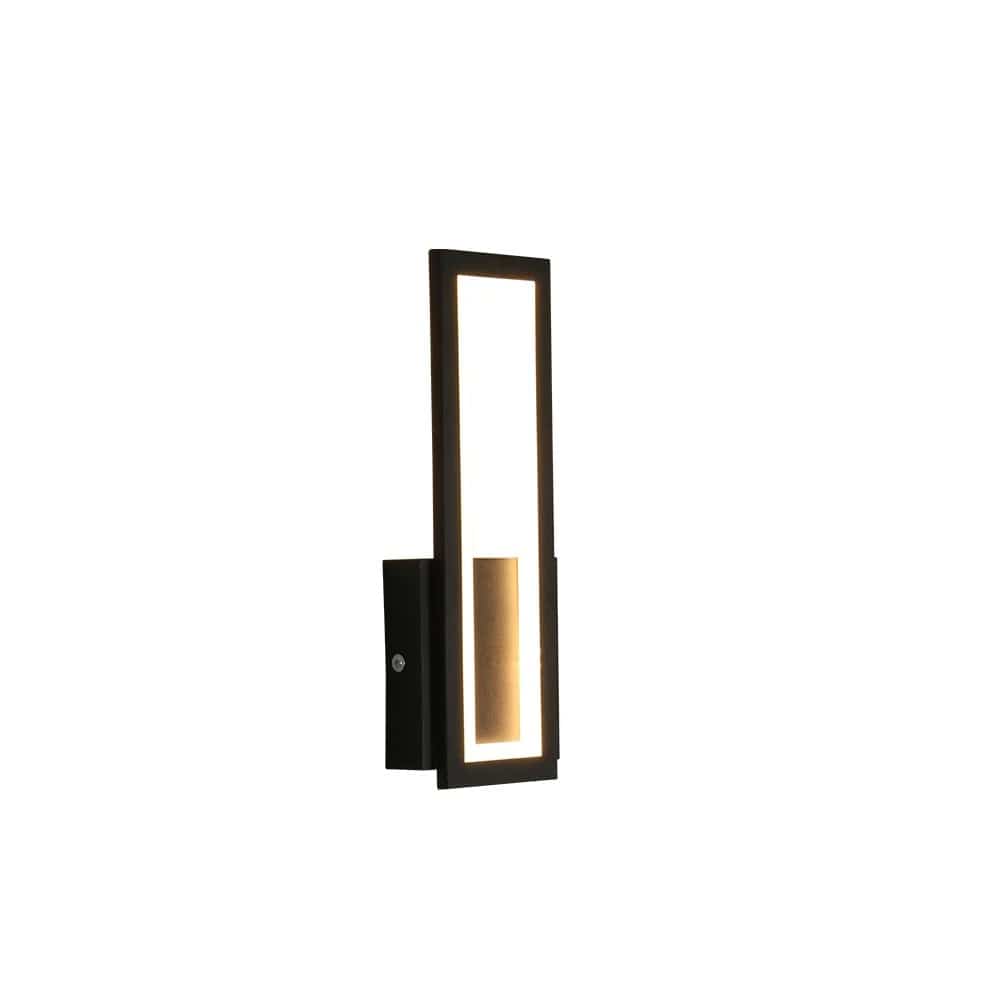 Verthara Modern LED Wall Light - Surface Mounted - Acrylic - Warm White 3000K - Indoor - Black Finish - Energy Efficient