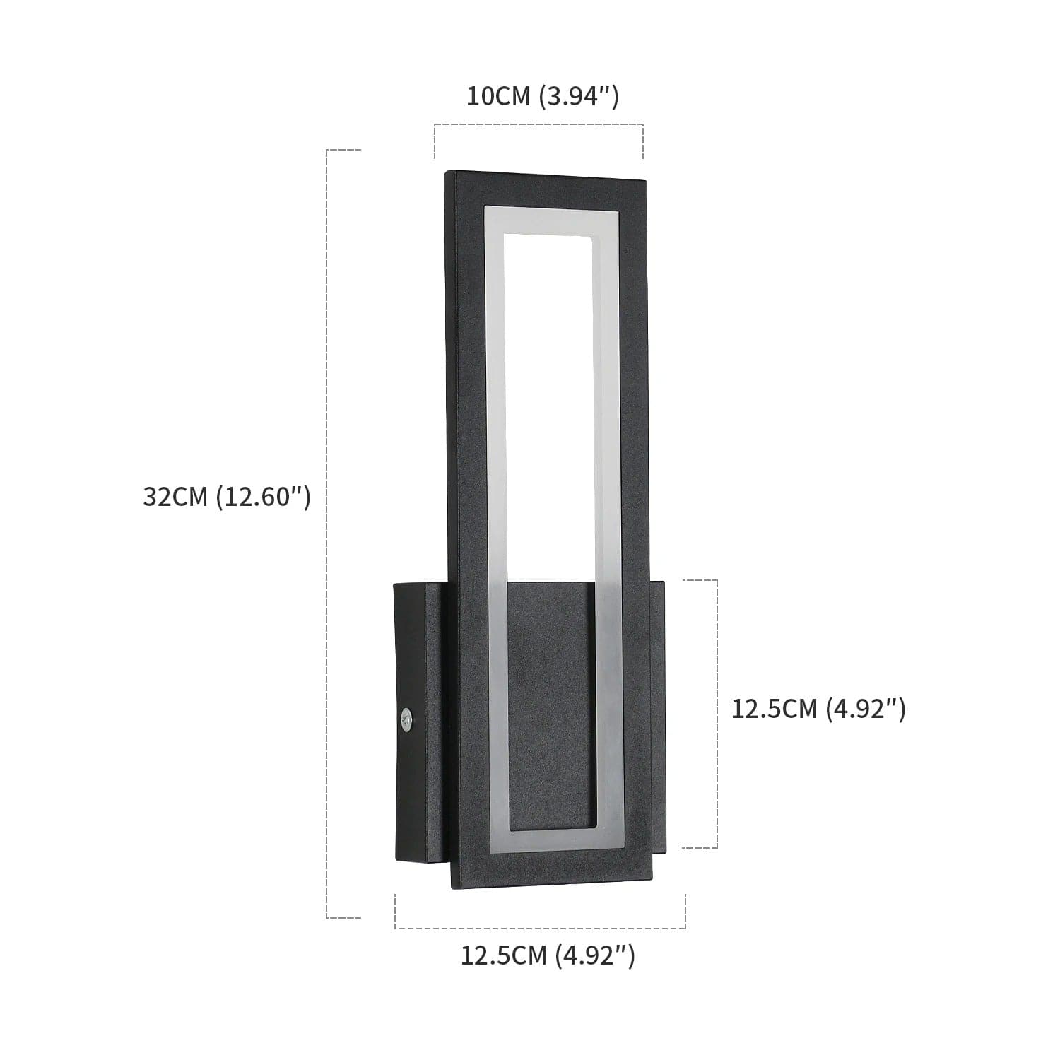 Verthara Modern LED Wall Light - Surface Mounted - Acrylic - Warm White 3000K - Indoor - Black Finish - Energy Efficient