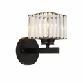 Verthara Modern LED Wall Light With Crystal Accents - Metal Construction - Adjustable Brightness - Nordic Style - Ideal For Living Room - Bedroom - Hallway Changeable / B black