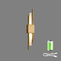 Verthara Modern LED Wall Light With USB Charging - Dimmable - Adjustable Warm Light - Acrylic Shade - Indoor Use - Gold Finish USB Style-Right