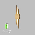 Verthara Modern LED Wall Light With USB Charging - Dimmable - Adjustable Warm Light - Acrylic Shade - Indoor Use - Gold Finish USB Style-Left