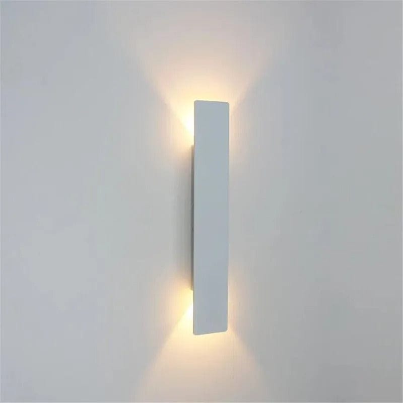 Verthara Modern Outdoor LED Wall Light - Wall-Mounted - Up/Down Lighting - IP65 Waterproof - Aluminium - Black/White Finish White Lamp Body / Cold White / 18W   41CM