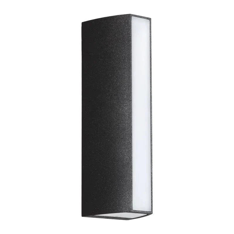 Verthara Modern Outdoor Wall Light - Waterproof Aluminum Sconce for Garden and Porch - 4W LED Black Exterior Wall Lantern Warm White