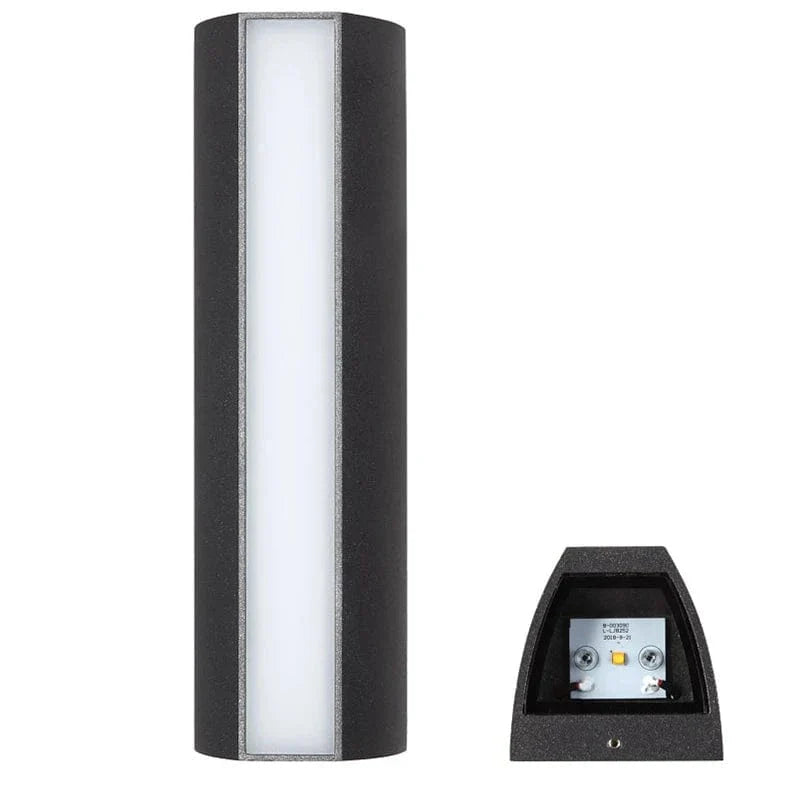Verthara Modern Outdoor Wall Light - Waterproof Aluminum Sconce for Garden and Porch - 4W LED Black Exterior Wall Lantern