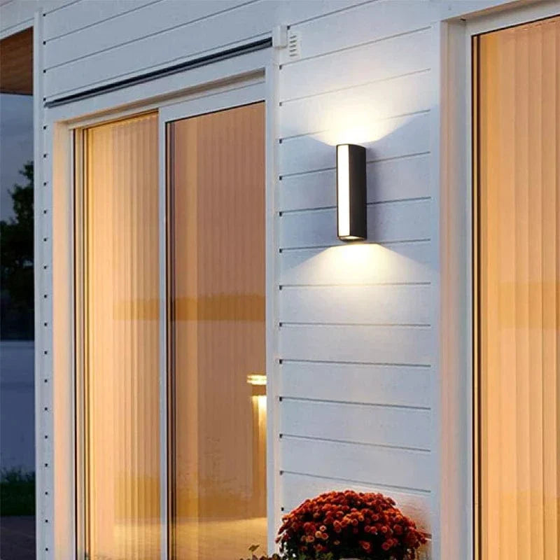 Verthara Modern Outdoor Wall Light - Waterproof Aluminum Sconce for Garden and Porch - 4W LED Black Exterior Wall Lantern