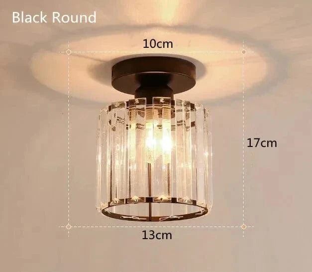 Verthara Modern Pendant Ceiling Light - Retro Style - E27 Base - Metal/Glass Shade - Black/Gold Finish - Ideal For Home Foyer/Kitchen Round Black